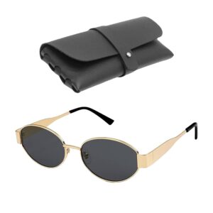 1 piece set Retro Oval Sunglasses for Women & Men