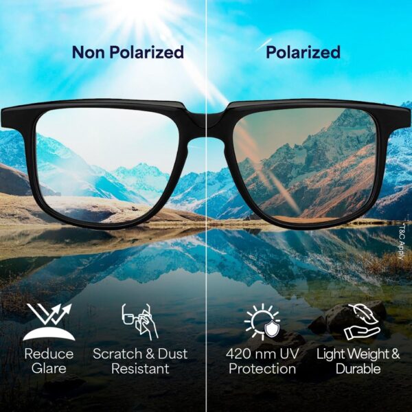 VINCENT CHASE EYEWEAR By Lenskart |Full Rim Square Sunglasses| Style Cast (Pc)|Polarized And 100% UV - Image 7