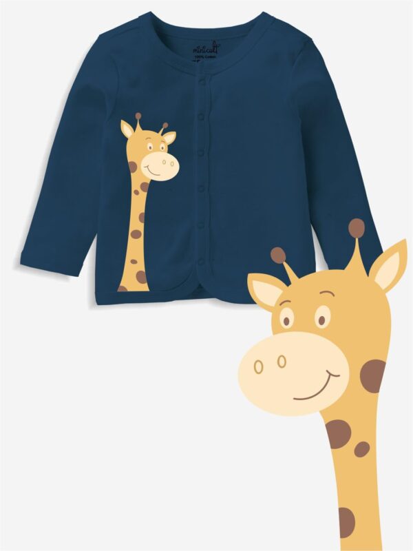 minicult Cotton Unisex Front Open Full Sleeve T-Shirt with snap Buttons and Cute Prints Combo Pack - Image 5