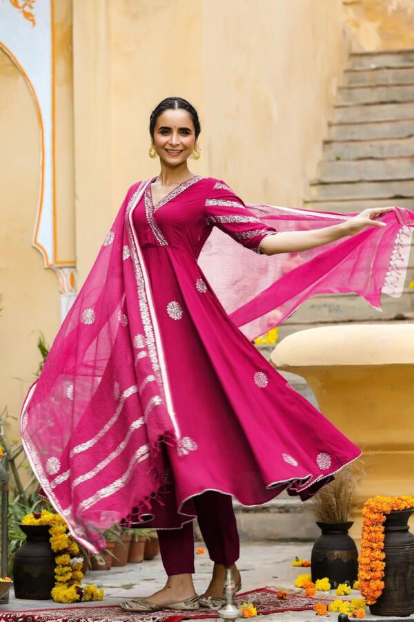 1750506960 GoSriKi Womens Rayon Blend Printed Anarkali Kurta with Pant Dupatta.jpg