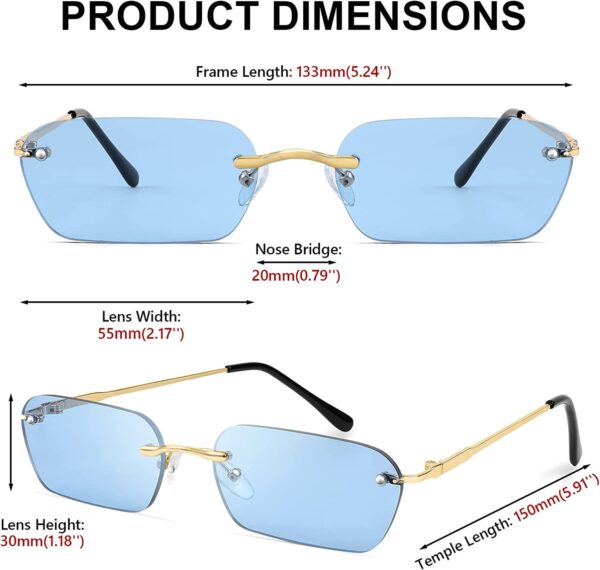 1750508093 ELEGANTE Retro Narrow Rimless Sunglasses UV Protection Coating Vintage Rectangle Sunglasses for.jpg