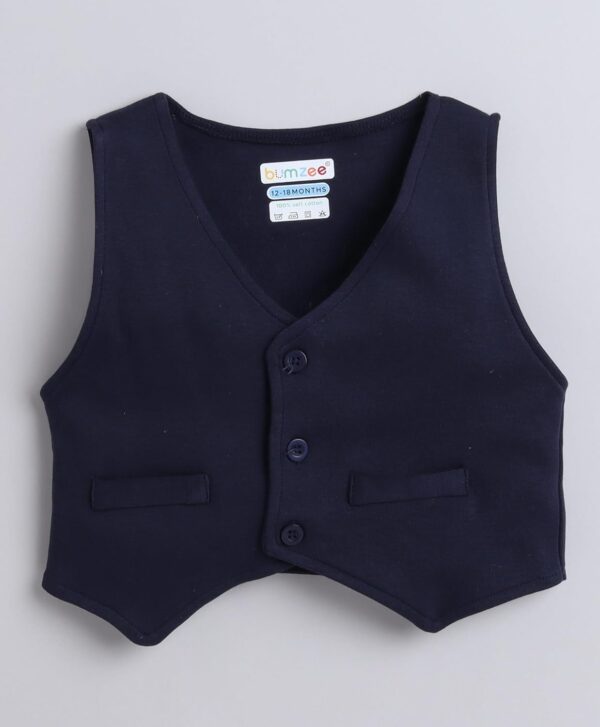 1750515921 BUMZEE Navy Peach Boys Half Sleeves Shirt Waistcoat Short Set with Applique Bow.jpg