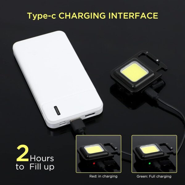 1750520467 DOTCOM LED Mini Cob Keychain and Magentic Flashlight Portable USB Rechargeable Light 3 Light Modes.jpg
