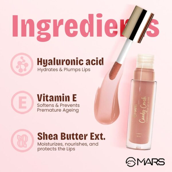 1750520541 MARS Candylicious Sheer Lip Gloss for Women Hydrating High Shine Lightweight Non Sticky.jpg