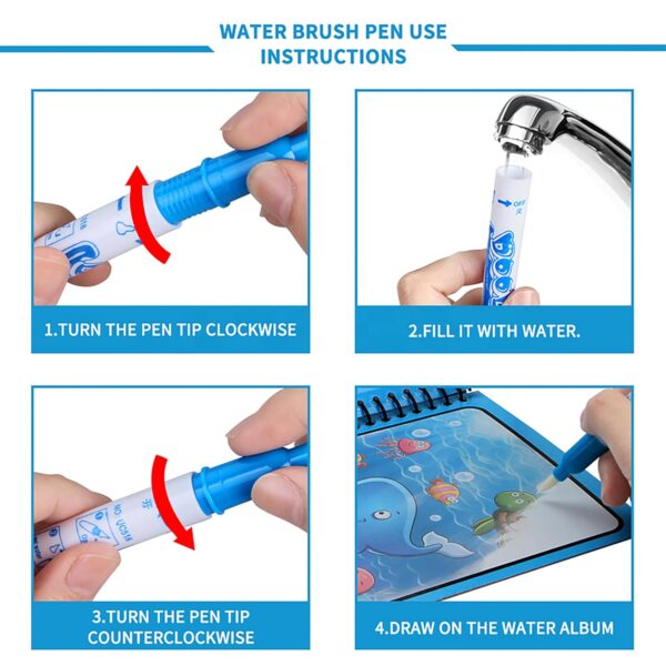 1750525876 GLUN® Water Marker Magic Book for Kids 4 Different Theme Magic Books Educational Promote Fine.jpg
