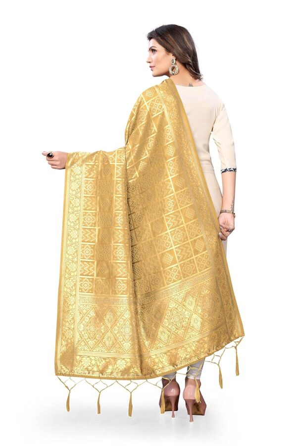 1750528798 Jaanvi fashion Womens Bandhani Floral Woven Silk Dupatta With Zari Work.jpg