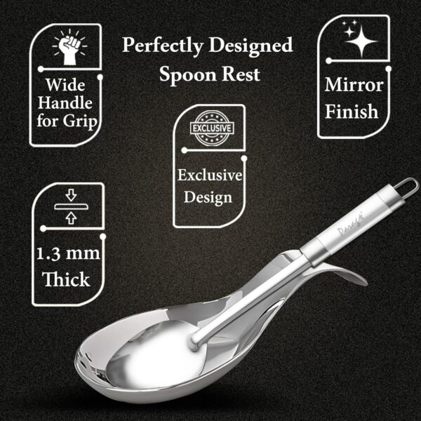 1750529526 Parage 2 Pieces Stainless Steel Spoon Rest for Home Kitchen Platform and Dining Table Holding.jpg