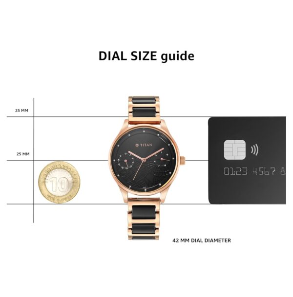 1750529888 Titan Purple Acetate Quartz Analog with Day and Date Black Dial Two Toned Rose Gold and Black Metal.jpg