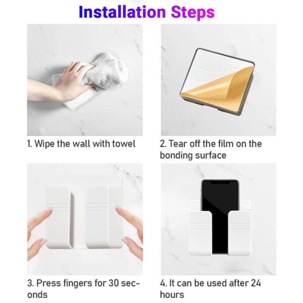 1750532777 LIRAMARK Mobile Phone Charging Stand Storage Holder Bedside Fixed Rack Home Organization.jpg