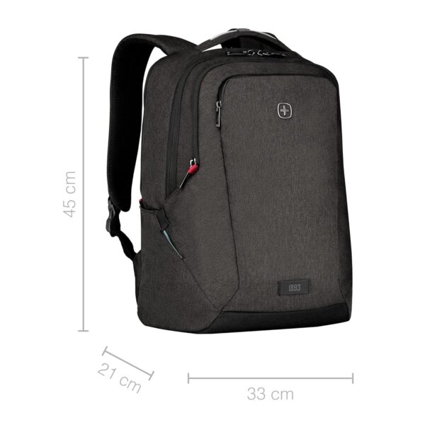 1750539330 WENGER MX Professional 16 Inch Backpack21 Liters Heather Grey Swiss Designed Blend of Style and.jpg