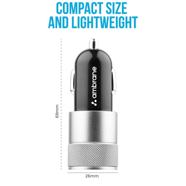 1750545218 Ambrane 12W Fast Car Charger Dual USB Output Multi Layer Protection Fast Charging Compatible.jpg
