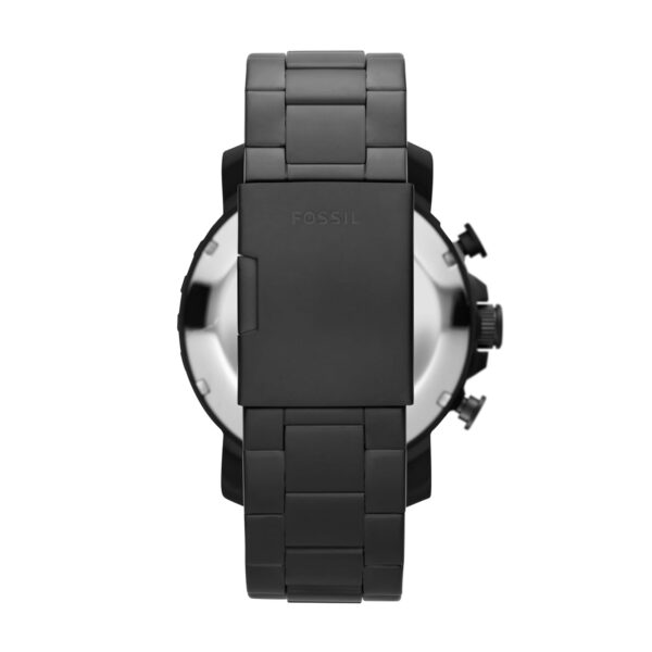 1750555031 Fossil Nate Chronograph Analog Black Dial Grey Band Mens Stainless Steel Watch JR1401.jpg