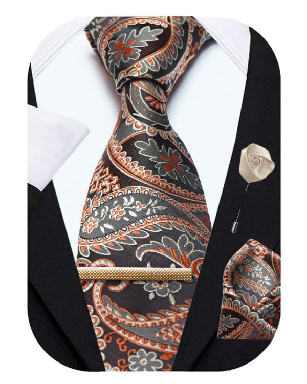 1750559128 Axlon Pasiley Tie For Men – Formal Ties Set With Pocket Square Cufflink Tie Clip Flower Pin With.jpg