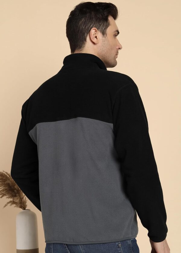1750560690 Alan Jones Clothing Mens Fleece Regular Solid Stand Collar Full Zip Jacket.jpg