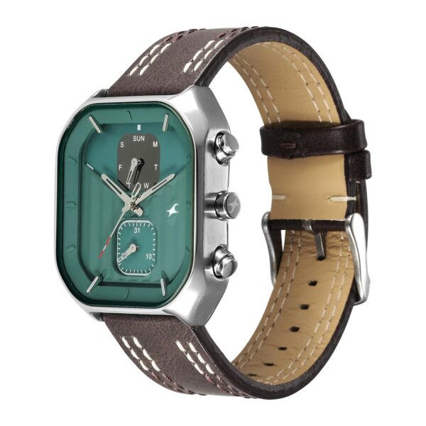 1750570634 Fastrack Men Fleek Quartz Multifunction Green Dial Leather Strap Watch for Guys 3270SL03NT3270SL03.jpg