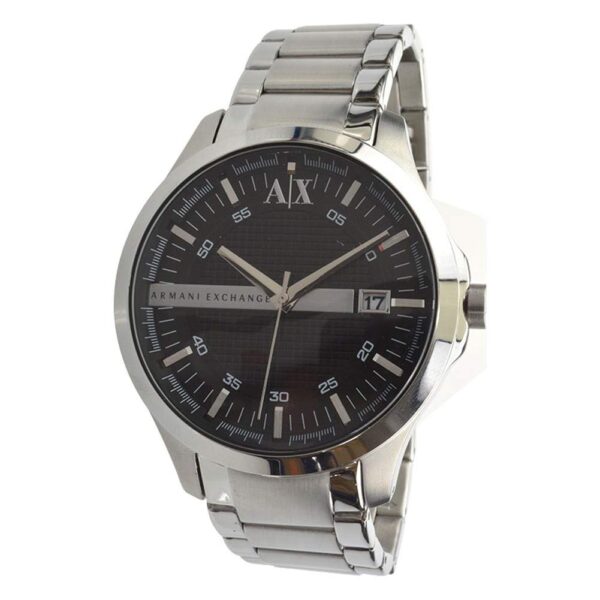 1750577365 Armani Exchange Hampton Analog Black Dial Silver Band Mens Stainless Steel Watch AX2103.jpg