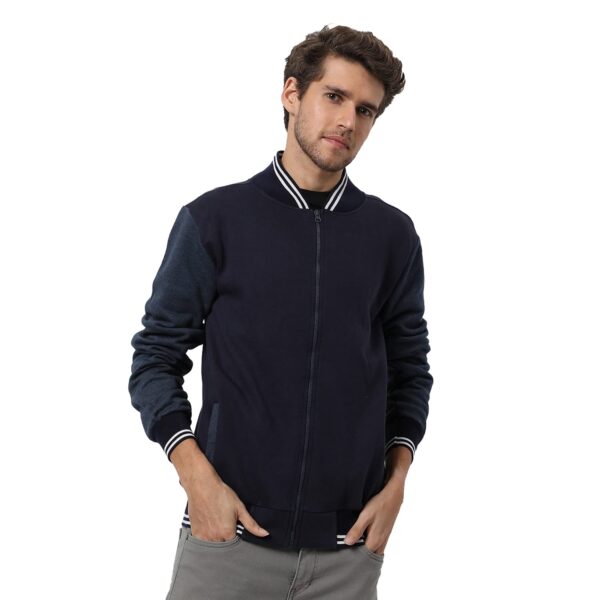 1750585065 Campus Sutra Mens Black Grey Zip Front Jacket with Open Angled Pocket for Casual Wear Low High.jpg