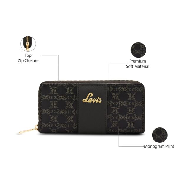 1750590886 Lavie Womens Mono Wallet Ladies Stylish Purse Bag Credit Card Money Holder Zip Around Wallet.jpg