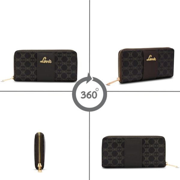 1750590891 Lavie Womens Mono Wallet Ladies Stylish Purse Bag Credit Card Money Holder Zip Around Wallet.jpg