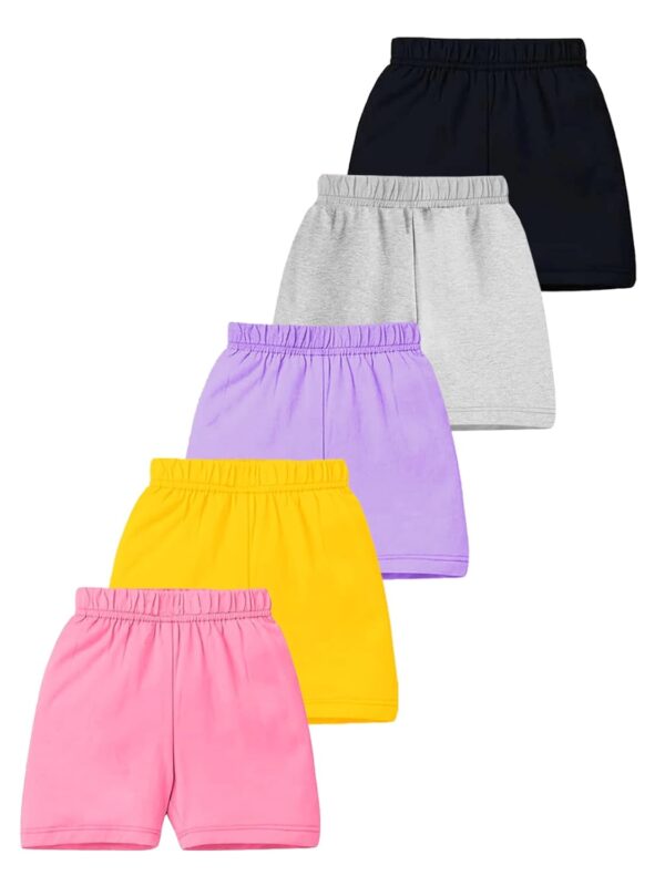 1750591495 Kuchipoo Girls Regular Fit Cotton Shorts Pack of 5.jpg