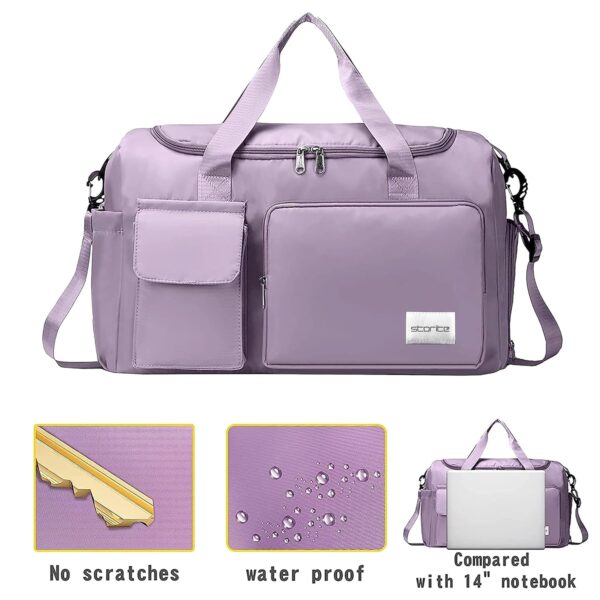 1750607899 Storite Nylon 44 cms Imported Travel Duffle Bag Sports Gym Shoulder Bag for Women with Wet Pocket.jpg