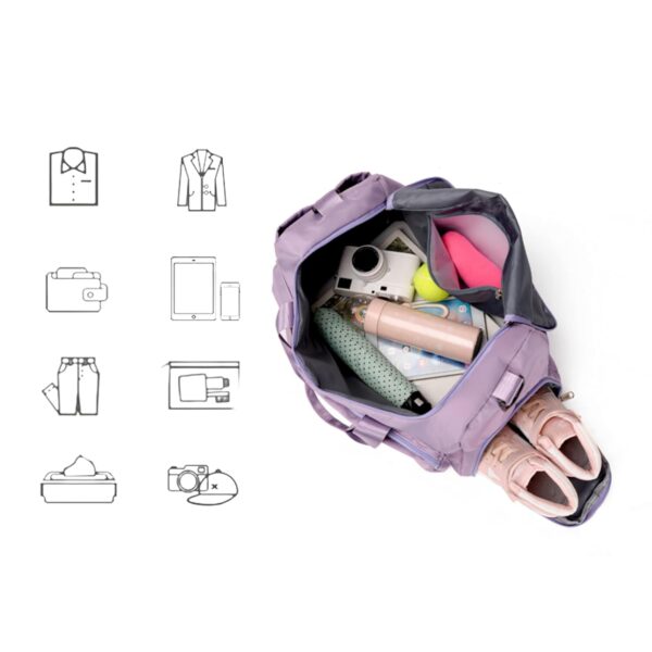 1750607900 Storite Nylon 44 cms Imported Travel Duffle Bag Sports Gym Shoulder Bag for Women with Wet Pocket.jpg