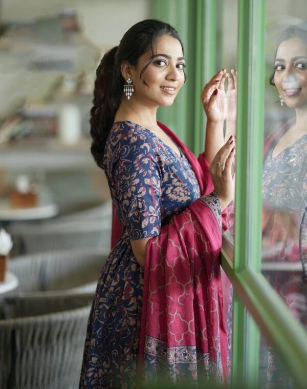1750609433 Nermosa Women Printed Anarkali Kurta and Pant Set with Dupatta.jpg