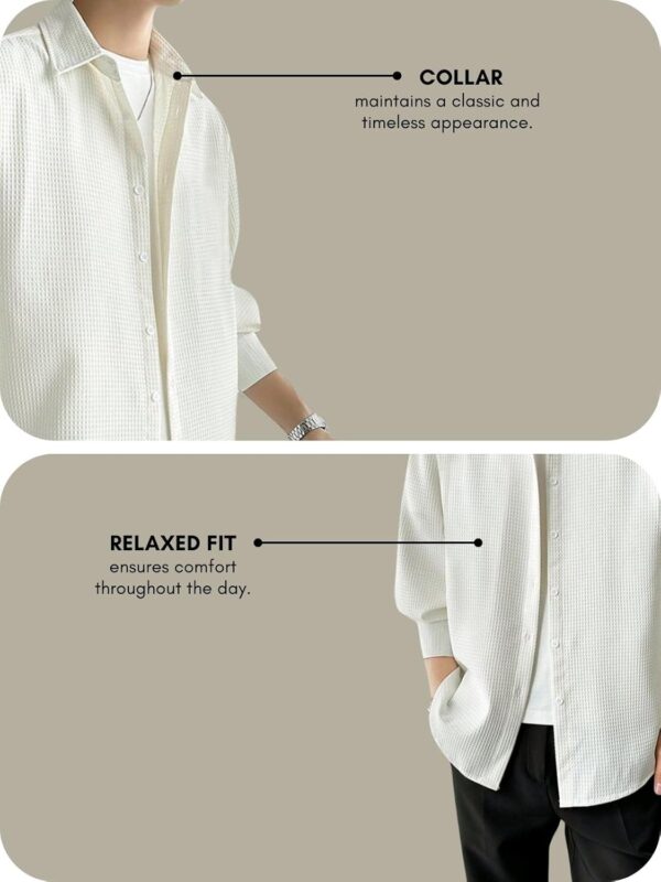 1750616390 Leriya Fashion Mens Formal Button Down Shirt – Slim Fit Office Wear Shirts for Men Textured Long.jpg