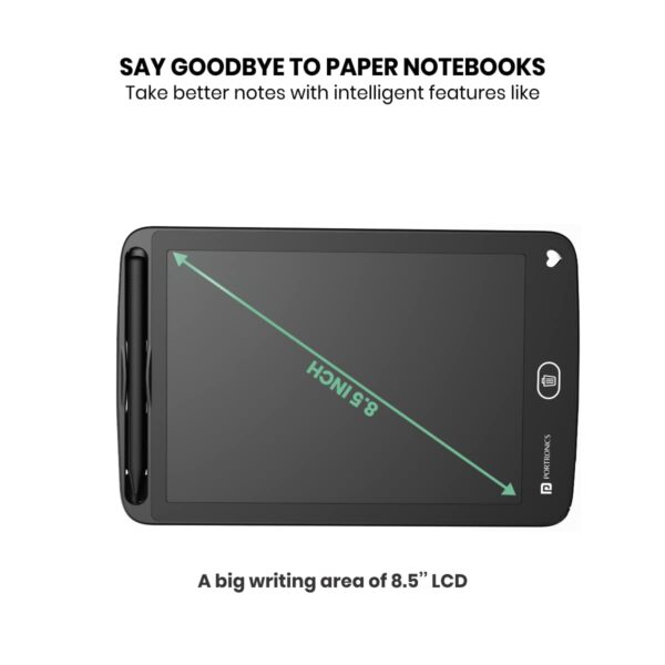 1750623461 Portronics Ruffpad 8.5E Re Writable LCD Writing Pad with Screen 21.5cm 8.5 inch for Drawing.jpg