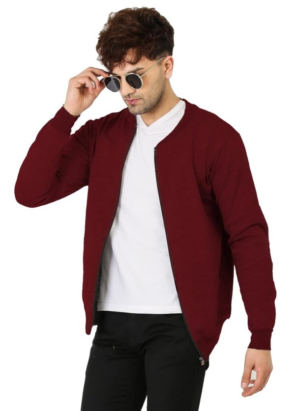 1750629540 LEOTUDE CASUAL JACKET For Mens Regular Fit Full Sleeve Loopknit Jacket Color Black.jpg
