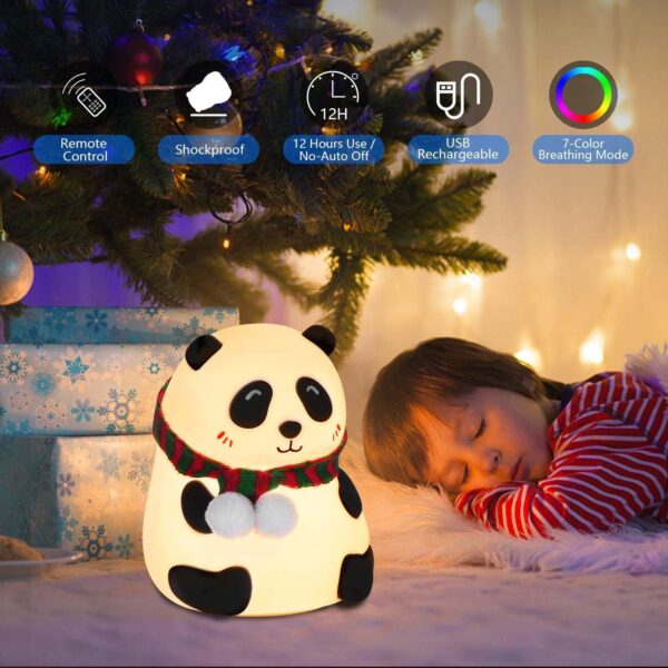 1750654361 One94Store Rechargeable Silicone Panda Night Light for Kids 7 Color LED Changing Lamp Adorable.jpg