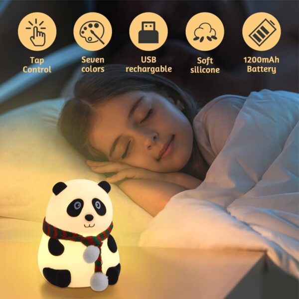 1750654362 One94Store Rechargeable Silicone Panda Night Light for Kids 7 Color LED Changing Lamp Adorable.jpg