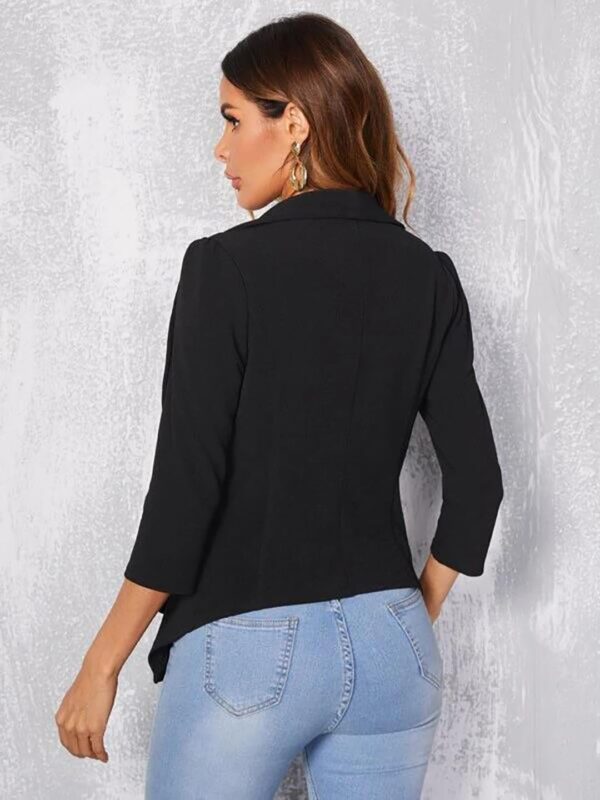 1750868594 KOTTY Womens Single Breasted Relaxed Fit Shawl Collar 34 Sleeve Blazer.jpg