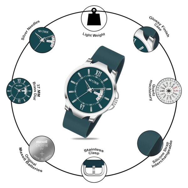 1750871707 Matrix Antique 2.0 Day Date Softest Silicone Strap Analog Watch for Men Boys.jpg