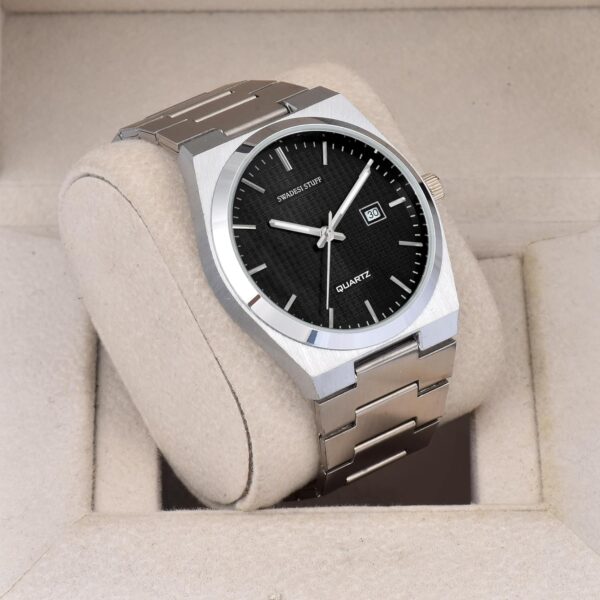1750882030 SWADESI STUFF Stainless Steel Date Display Mens Wrist Analogue Watch Blue Dial ColorMulticolour Band.jpg