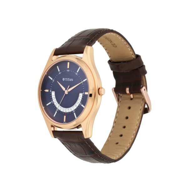1750910409 Titan Lagan Quartz Analog Midnight Blue Dial Brown Leather Strap Watch for Men NT1713WL01.jpg