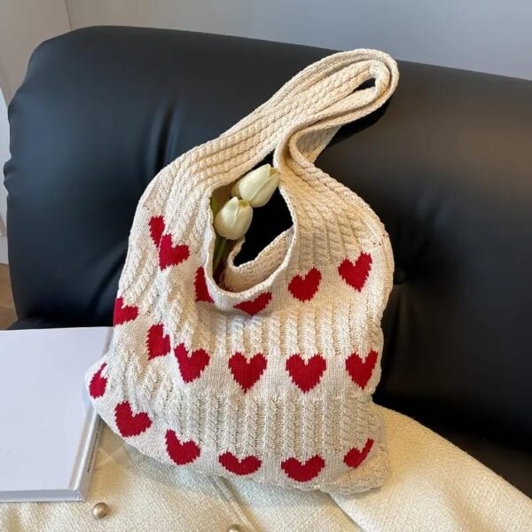 1750913179 Kawn® Premium Knitted Heart Pattern Tote Bag Large Stylish and Durable Trendy bag for Everyday Use Beach.jpg