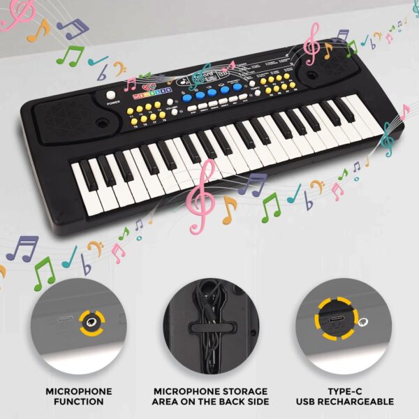 1750915519 Wembley Kids Piano with Mic Rechargeable Portable Electronic Keyboard Musical Toy for Beginners Boys.jpg