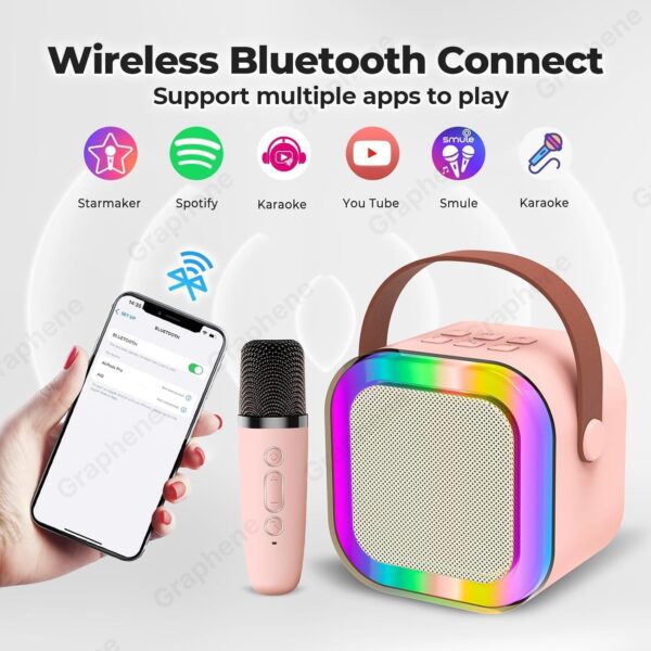 1750920025 GRAPHENE Karaoke Machine for Kids Adults Rechargeable Wireless Mic Mini Portable Bluetooth Speaker Voice.jpg