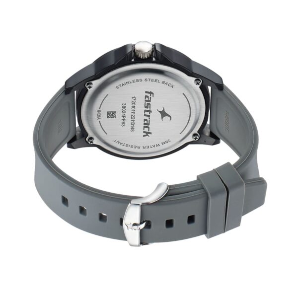 1750922131 Fastrack Tees Quartz Analog Grey Dial Grey Silicone Strap Unisex Watch NT38024PP63W.jpg