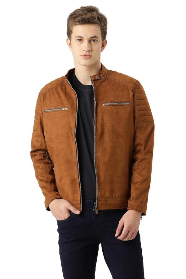 Leather Retail Men's Suede Faux Leather Jacket