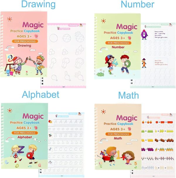 1750929223 Eclet Magic Book for Kids Sank Magic Practice Copybook 4 Book10 Refill1 Pen1 Grip Number Tracing Book.jpg