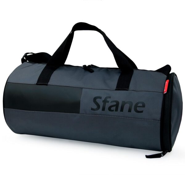 1750929614 Sfane Polyester 23cms DuffleShoulderGym Bag for Men Women with Separate Shoe Compartment Grey.jpg