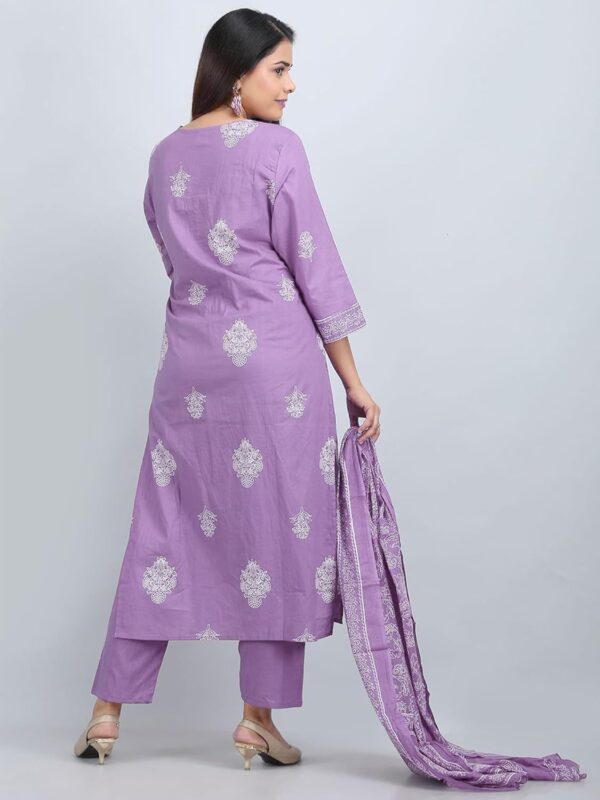 1750934188 PARTHVIWomens Pure Cotton Printed with Handwork Kurta with Pants and Dupatta Set Ethnic Set Suit Set.jpg