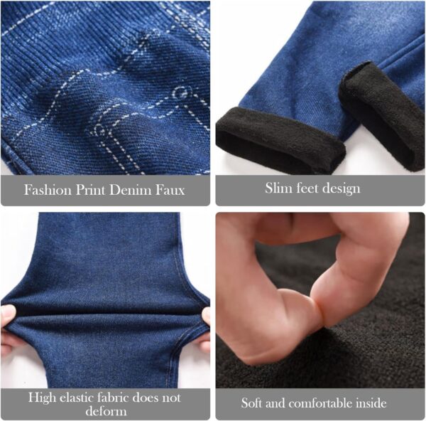 1750938439 HSR Women Skinny Mid Rise Tights Leggings Winter Fleece Pants Free Size Waist Size 26 Inch to 34 Inch Blue.jpg