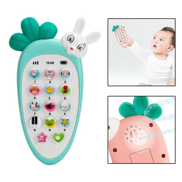 1750938642 VGRASSP Radish Style Cute Rabbit Face Pretend Play Cell Phone Toy for Kids Toddlers with Music Ringtones.jpg