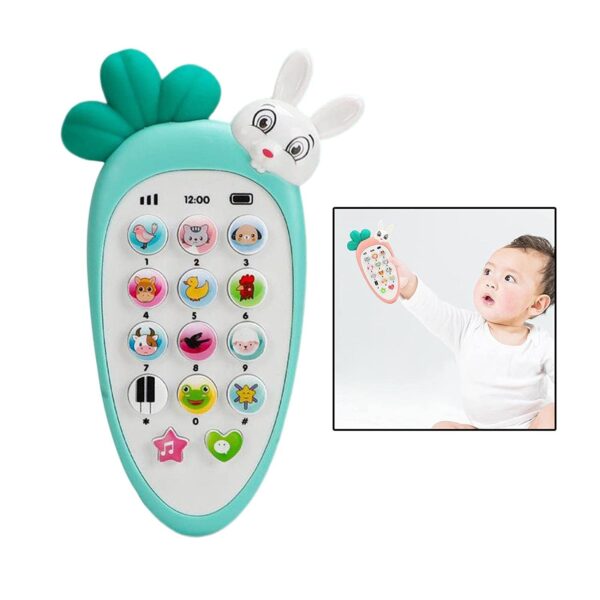 1750938643 VGRASSP Radish Style Cute Rabbit Face Pretend Play Cell Phone Toy for Kids Toddlers with Music Ringtones.jpg