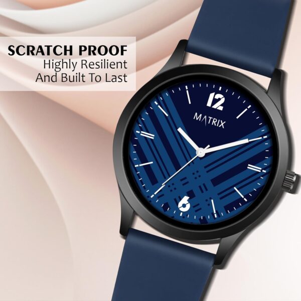 1750953929 Matrix Boys Mens Navy Blue Band Classic Dial with Softest Silicone Strap Analog Wrist Watch.jpg