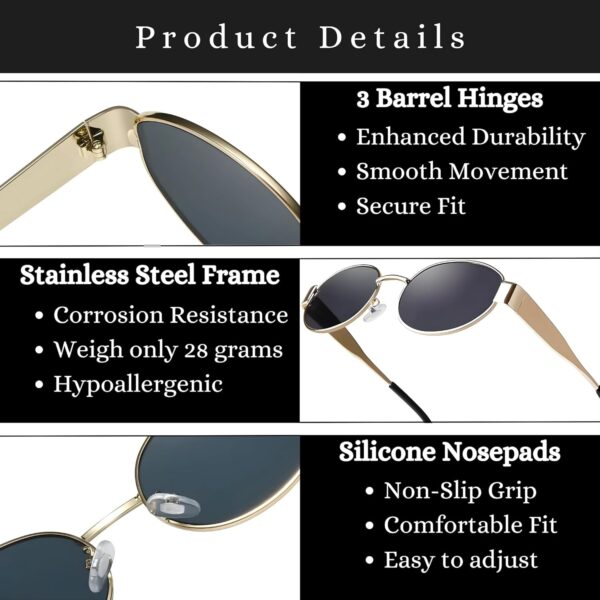 1750961374 4Flaunt Retro Oval Sunglasses For Women Men Trending Stylish Durable Metal Frame Vintage 90s Sunglasses.jpg