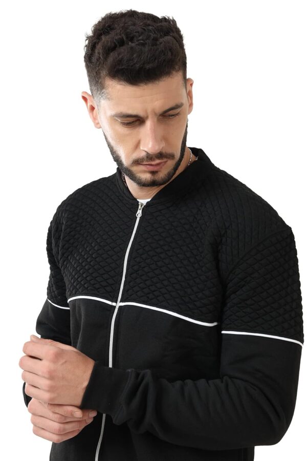 1750961467 fanideaz Mens Black Full Sleeve Diamond Cut Bomber Jackets for Men.jpg